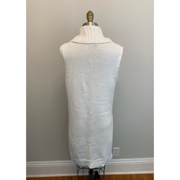 Halogen Sleeveless Turtleneck Tunic Sweater Cream - Picture 4 of 9